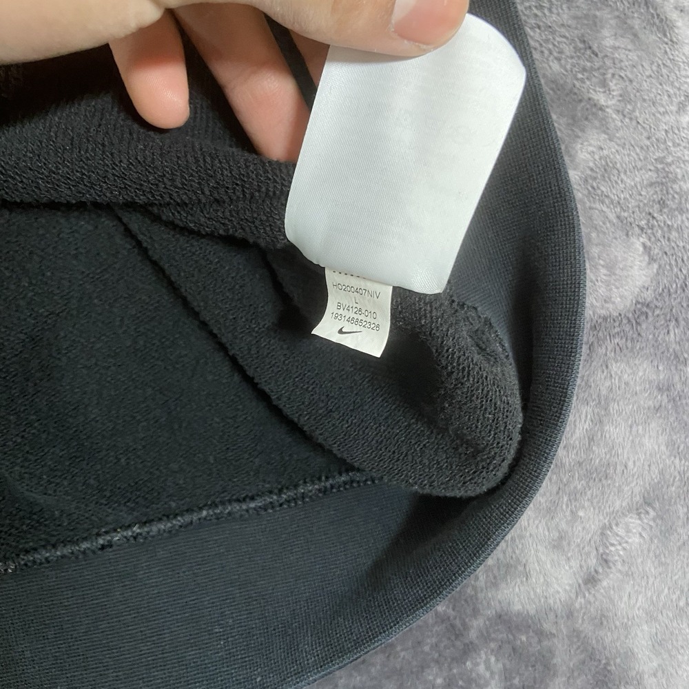 Nike Sportswear Hoodie Womens Large Black Essential Fleece Pullover - Picture 4 of 5